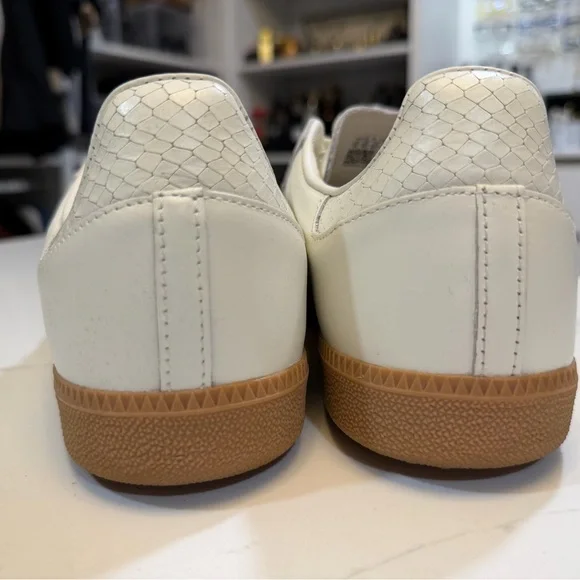 adidas samba Cream snake and Tan Sneakers